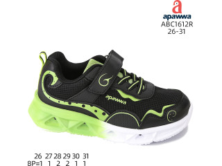 Кросівки дитячі Apawwa ABC1612R black-green 26-31
