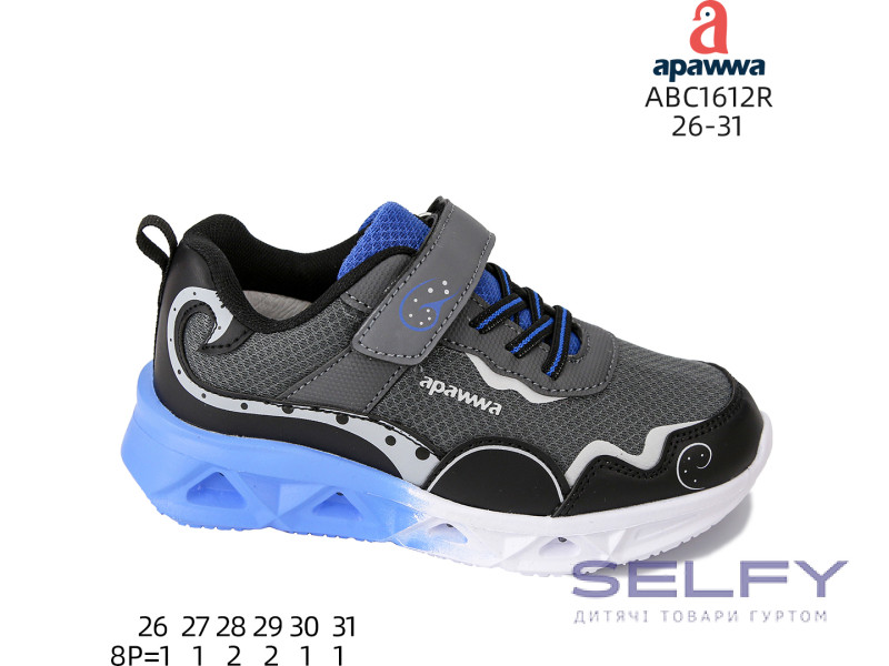 Кросівки дитячі Apawwa ABC1612R grey-navy 26-31, Фото 1