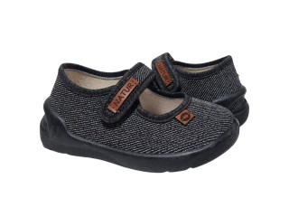 Denny 20-25 чорний, чорна підошва