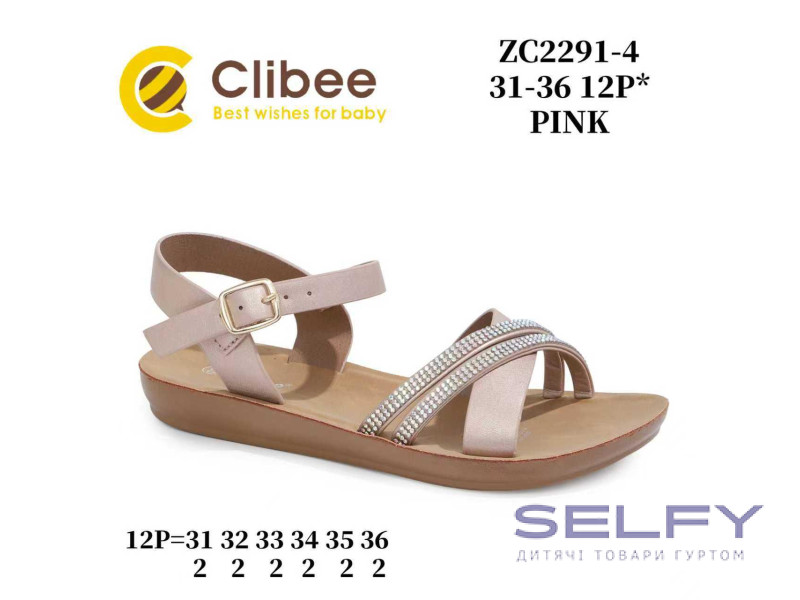 Босоніжки дитячі Clibee ZC2291-4 pink 31-36, Фото 1