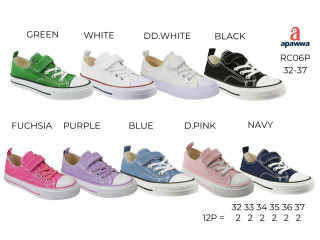 Кеды детские Apawwa RC06P black 32-37