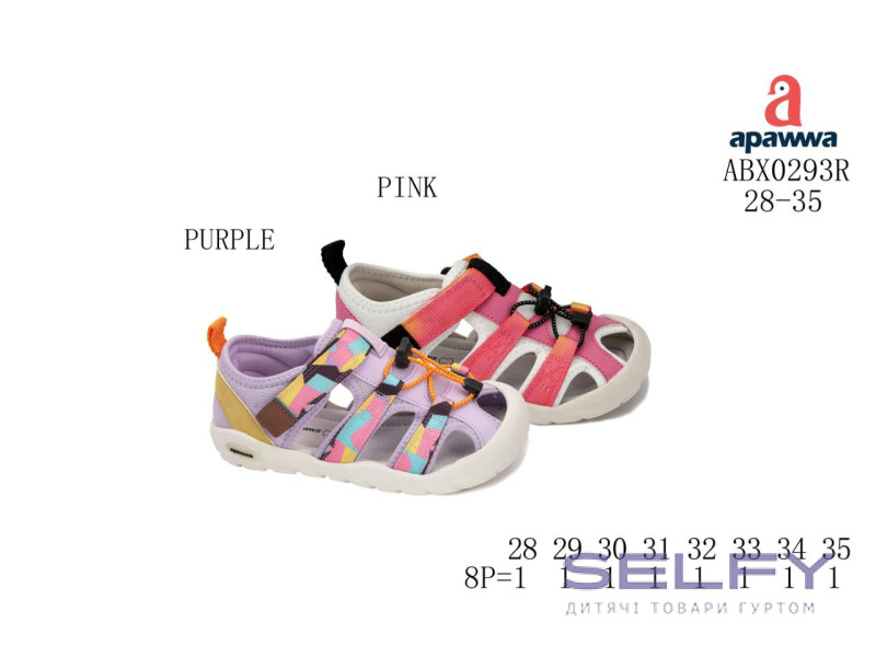 Босоніжки дитячі Apawwa ABX0293R pink 28-35, Фото 1