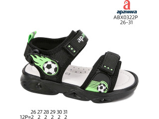 Босоножки детские Apawwa ABX0322P black-green 26-31