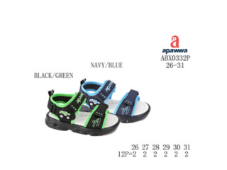 Босоніжки дитячі Apawwa ABX0332P black-green 26-31
