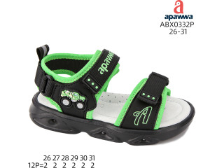 Босоніжки дитячі Apawwa ABX0332P black-green 26-31