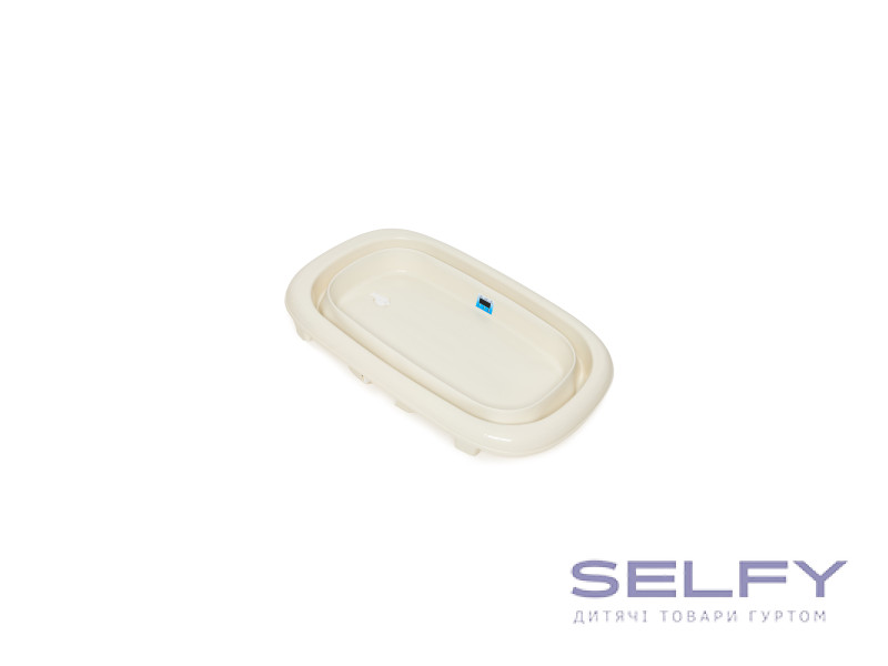 Ванна дитяча складна Foldable Bathtub з термометром, natural linen, Фото 3