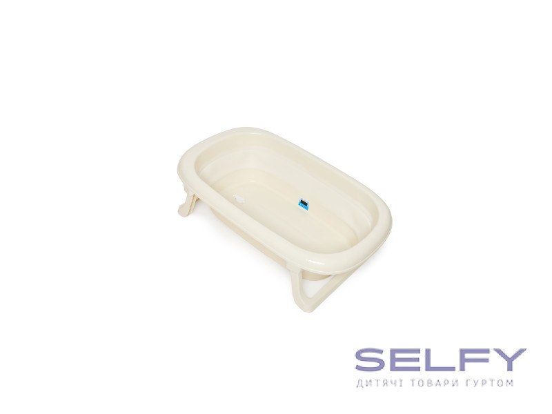 Ванна дитяча складна Foldable Bathtub з термометром, natural linen, Фото 4