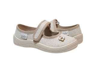 Алина 24-30 беж, подошва бежевая, цветок