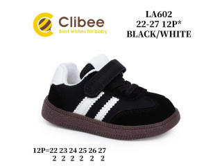 Кроссовки Clibee LA602 black-white 22-27