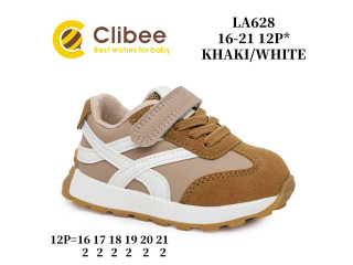 Кроссовки Clibee LA628 khaki-white 16-21