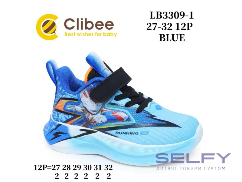 Кросівки дитячі Clibee LB3309-1 blue 27-32, Фото 1