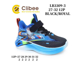 Кроссовки детские ClibeeLB3309-3 black-royal 27-32