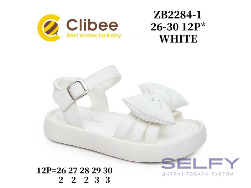 Босоніжки дитячі Clibee ZB2284-1 white 26-30, Фото 1