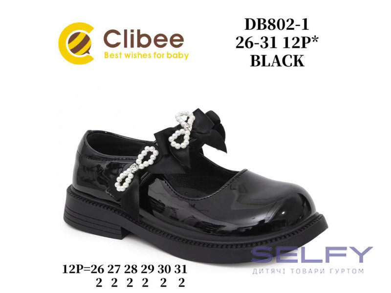 Туфлі Clibee DB802-1 black 26-31, Фото 1