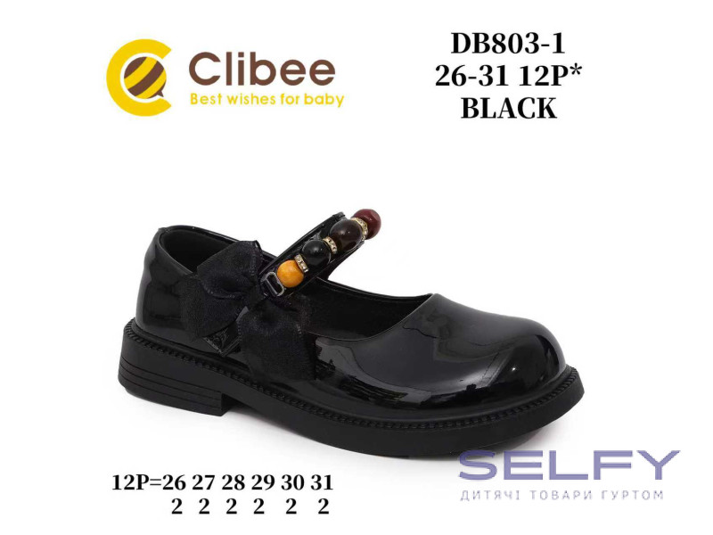 Туфли Clibee DB803-1 black 26-31, Фото 1