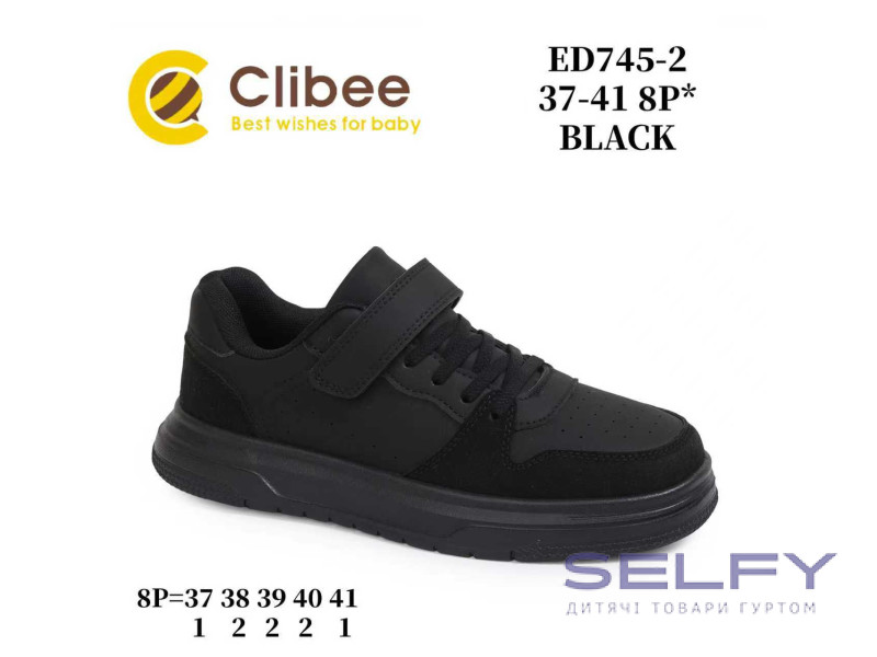 Кроссовки детские Clibee ED745-2 black 37-41, Фото 1