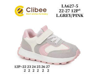 Кросівки Clibee LA627-5 l.grey-pink 22-27