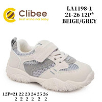 Кроссовки детские Clibee LA1198-1 beige-grey 21-26