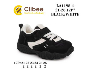 Кросівки дитячі Clibee LA1198-4 black-white 21-26