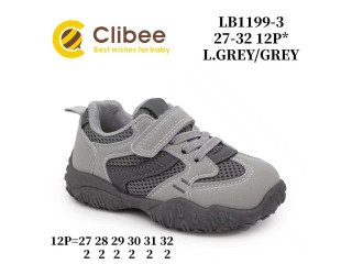 Кроссовки детские Clibee LB1199-3 l.grey-grey 27-32
