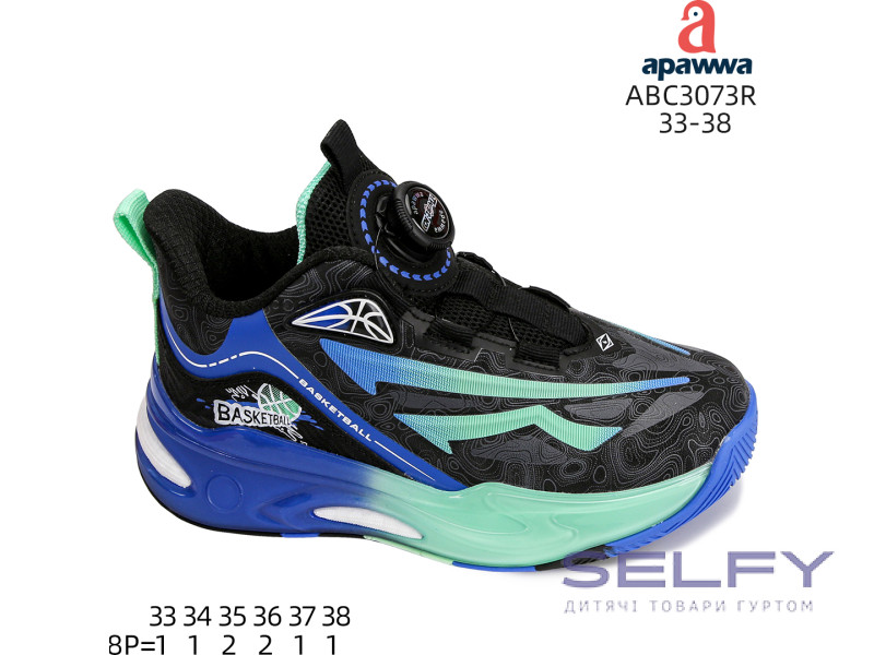 Кросівки дитячі Apawwa ABC3073R black 33-38, Фото 1