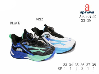 Кроссовки детские Apawwa ABC3073R grey 33-38