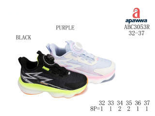 Кроссовки детские Apawwa ABC3053R black 32-37