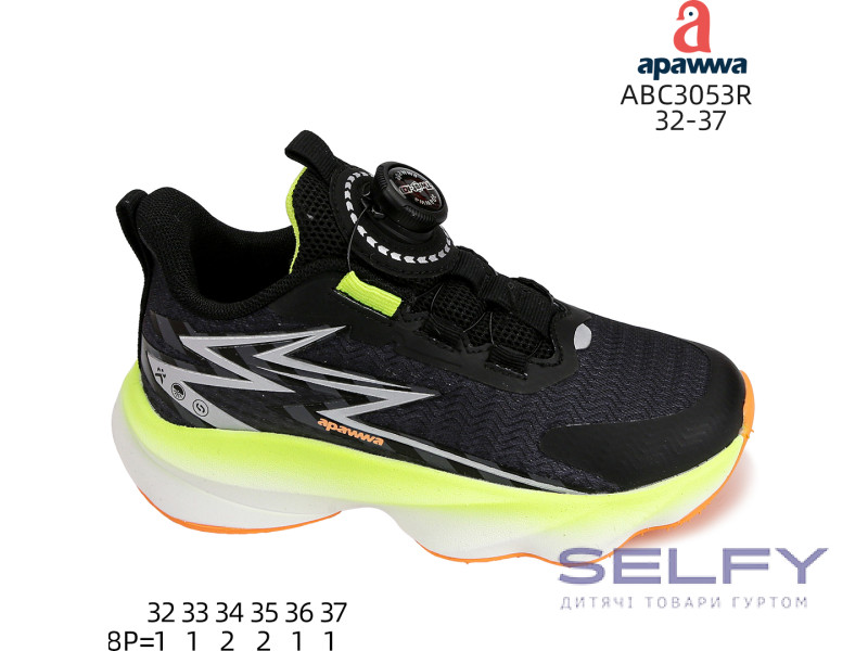 Кросівки дитячі Apawwa ABC3053R black 32-37, Фото 1