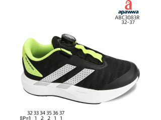 Кроссовки детские Apawwa ABC3083R black 32-37