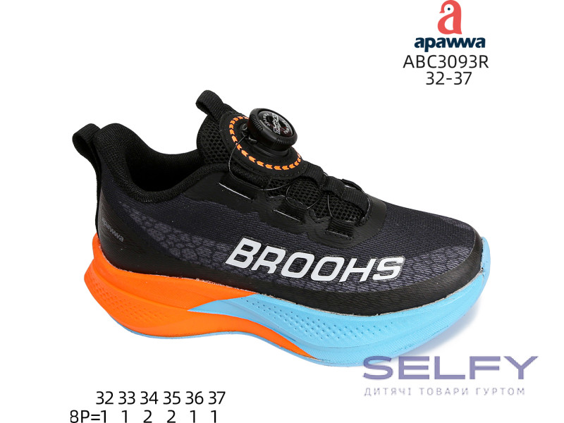 Кросівки дитячі Apawwa ABC3093R black 32-37, Фото 1