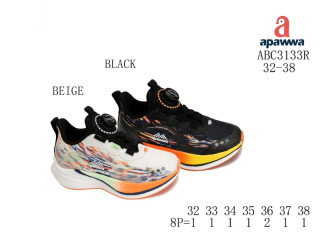 Кросівки дитячі Apawwa ABC3133R black 32-38