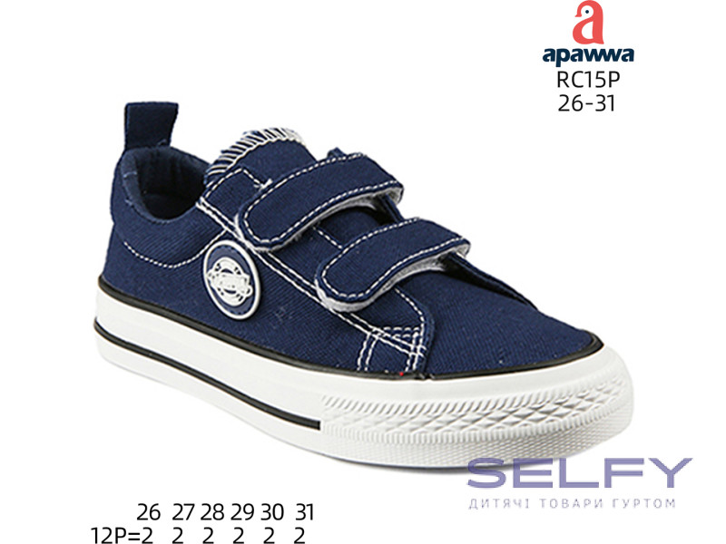 Кеди дитячі Apawwa RC15P navy 26-31, Фото 1