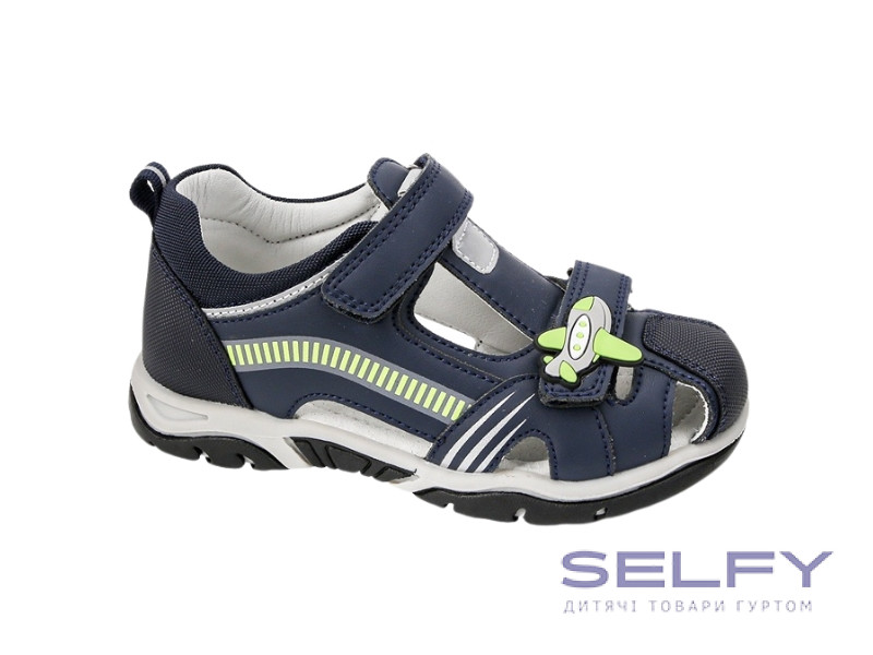 Босоніжки дитячі Apawwa ABX0282P navy-greeni 27-32, Фото 1