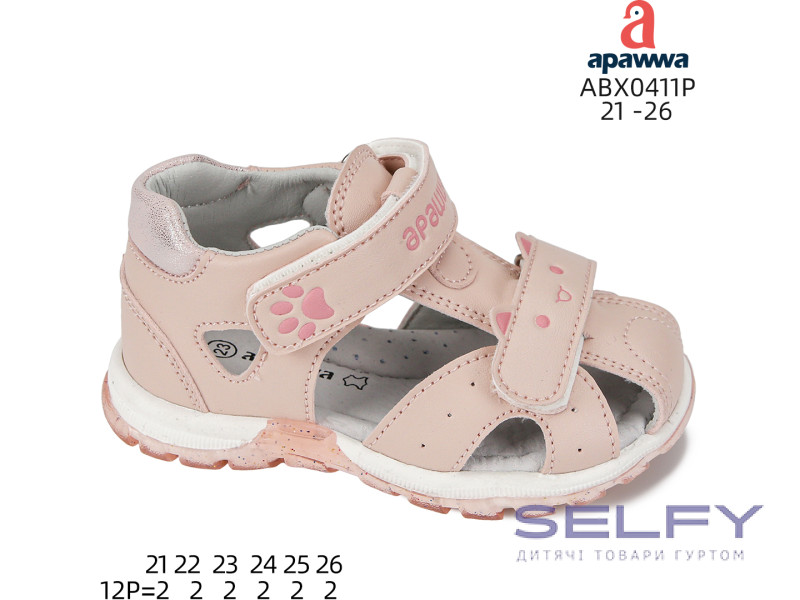 Босоніжки дитячі Apawwa ABX0411P pink 21-26, Фото 1