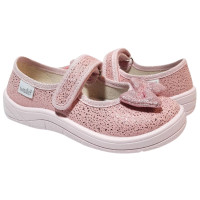 Алина 25-30 светло-розовая, розовая подошва, бант