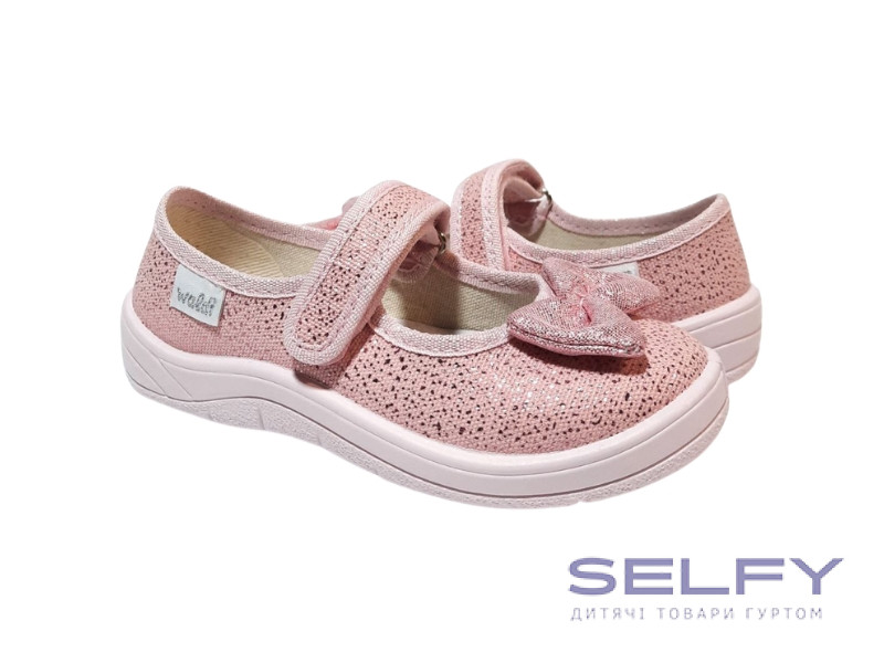 Аліна 25-30 світло-рожева, рожева підошва, бант, Фото 1