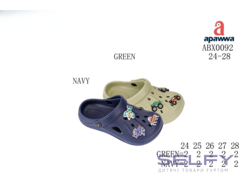 Кроксы Apawwa ABX0092 navy 24-28, Фото 1
