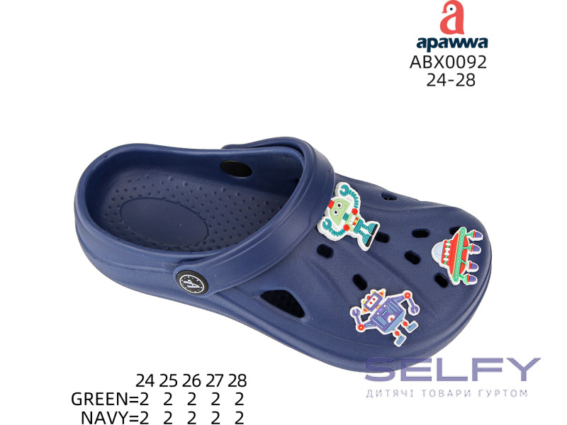 Кроксы Apawwa ABX0092 navy 24-28, Фото 1
