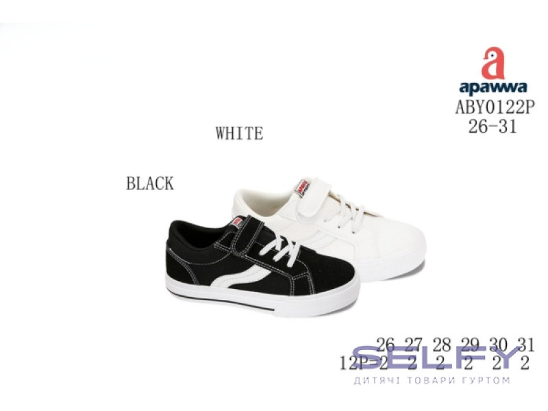 Кеды детские Apawwa ABY0122P black 26-31, Фото 1