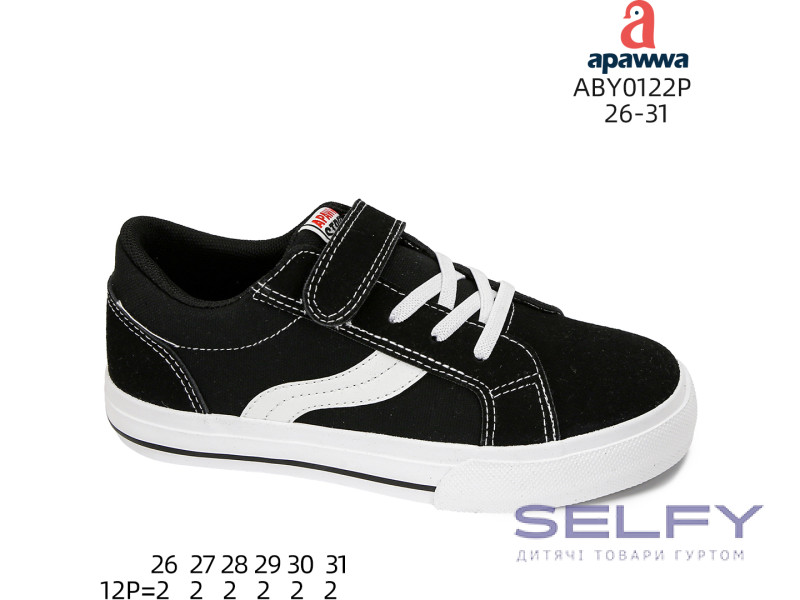 Кеды детские Apawwa ABY0122P black 26-31, Фото 1