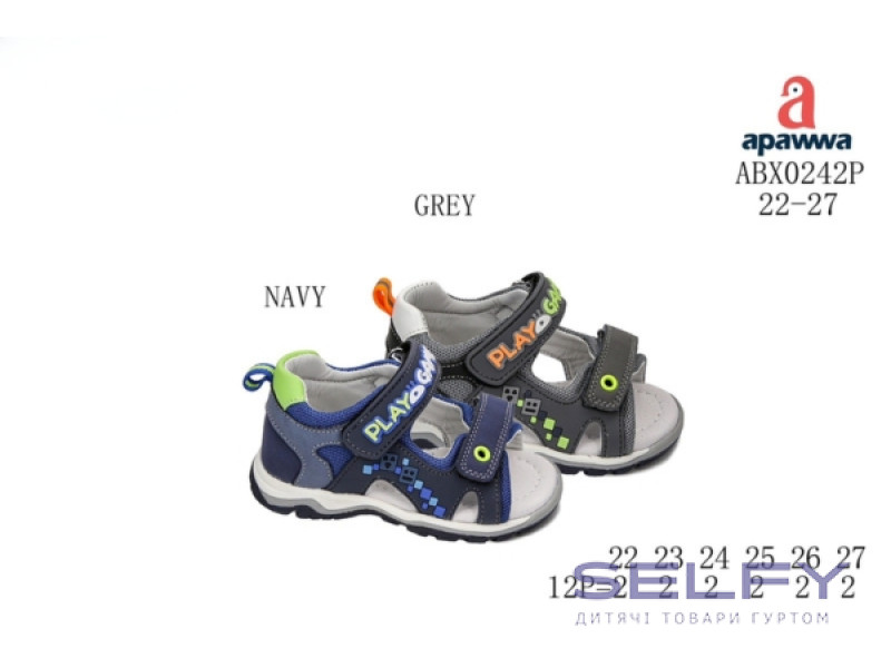 Босоножки детские Apawwa ABX0242P navy 22-27, Фото 1