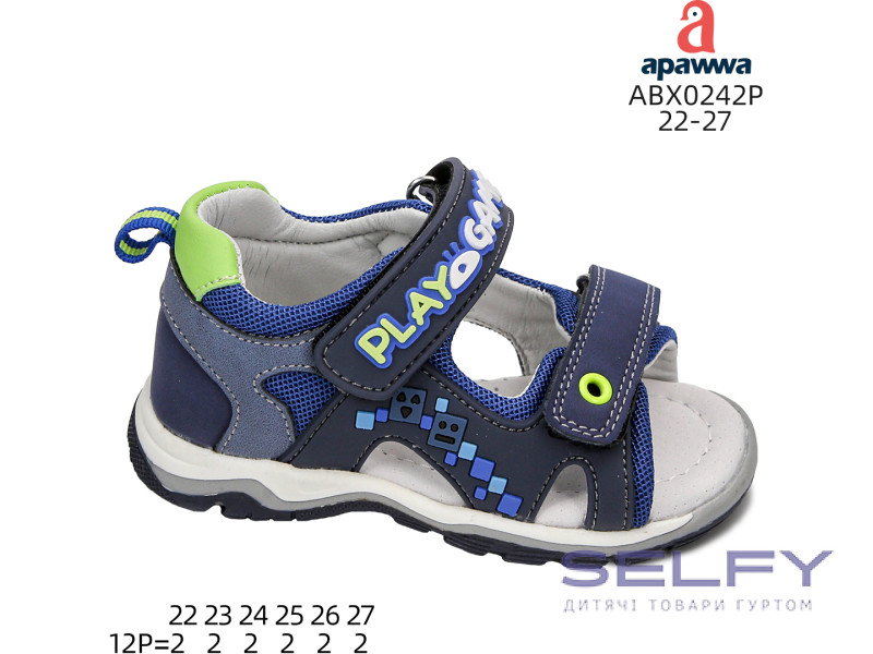Босоніжки дитячі Apawwa ABX0242P navy 22-27, Фото 1