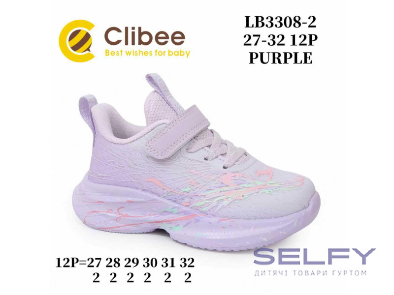 Кроссовки детские Clibee LB3308-2 purple 27-32, Фото 1