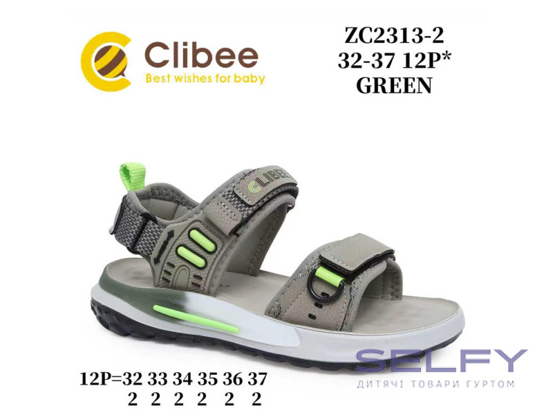 Босоножки детские Clibee ZC2313-2 green 32-37, Фото 1