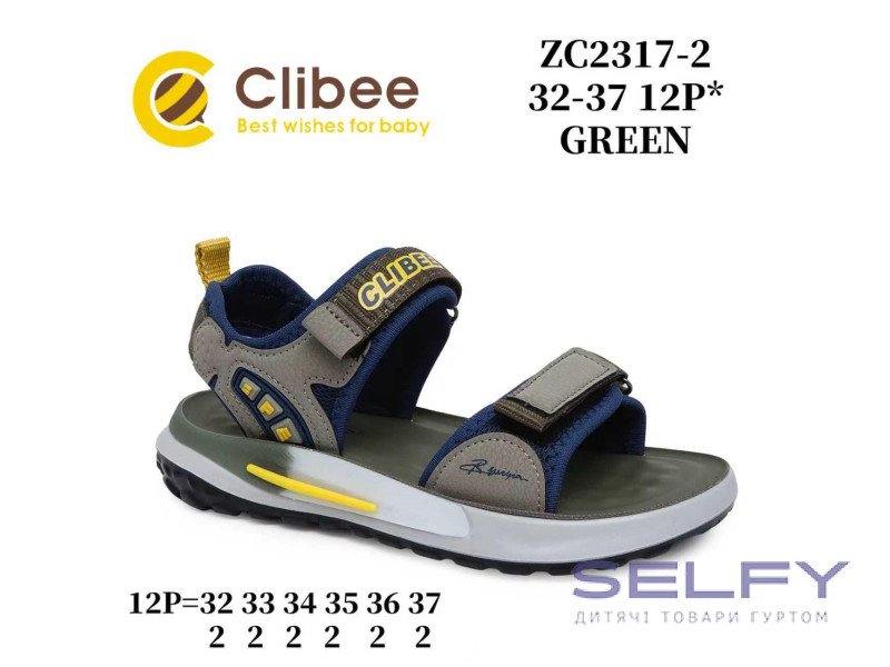 Босоніжки дитячі Clibee ZC2317-2 green 32-37, Фото 1