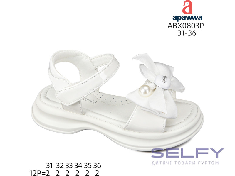 Босоножки детские Apawwa ABX0262P white 22-27, Фото 1