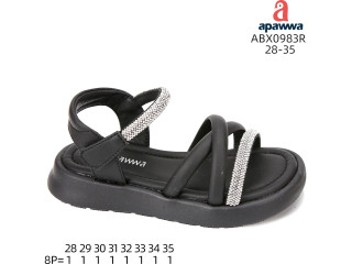 Босоніжки дитячі Apawwa ABX0983R black 28-35