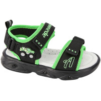 Босоножки детские Apawwa ABX0331P black-green 21-25