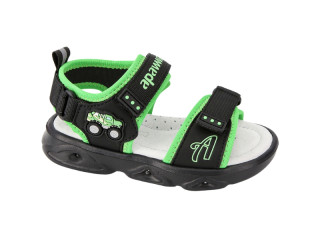 Босоножки детские Apawwa ABX0331P black-green 21-25