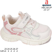Кросівки дитячі Apawwa ABC2812P white-pink 26-31